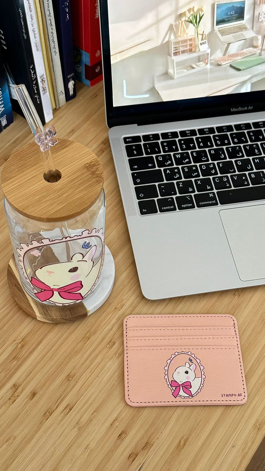 Charming bunny glass cup