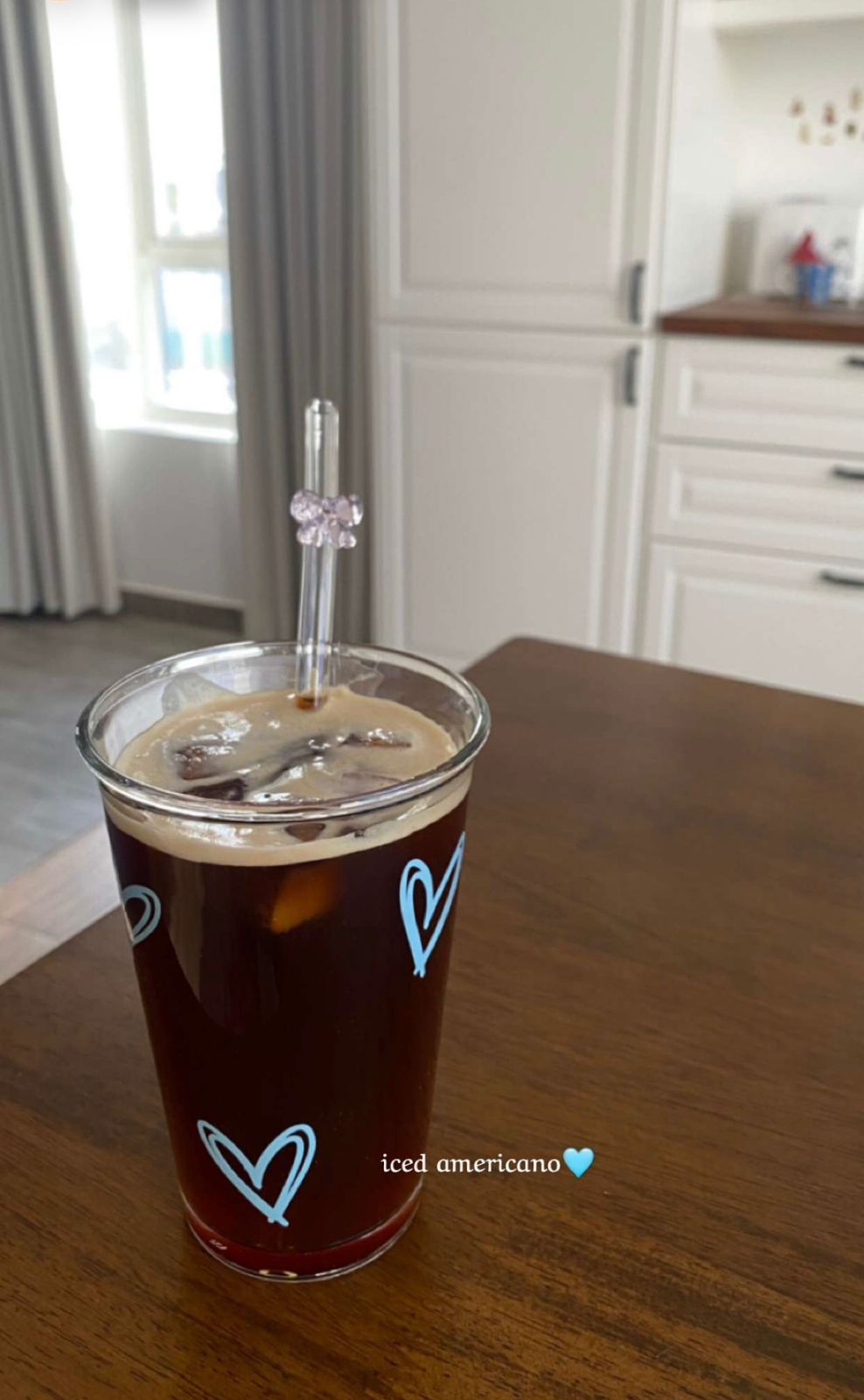 Blue heart cup no lid