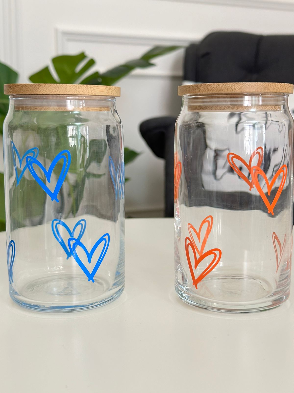 Orange hearts cup 🧡