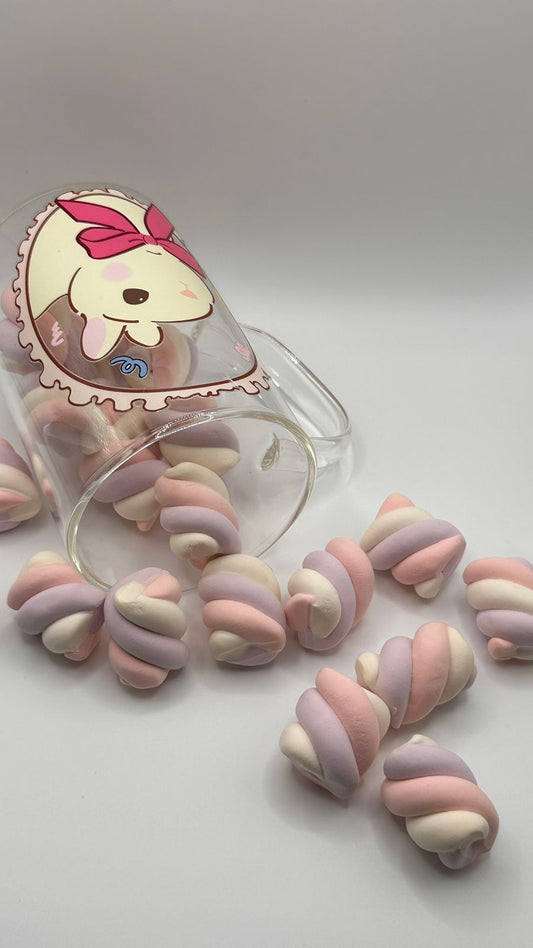 Charming bunny glass cup