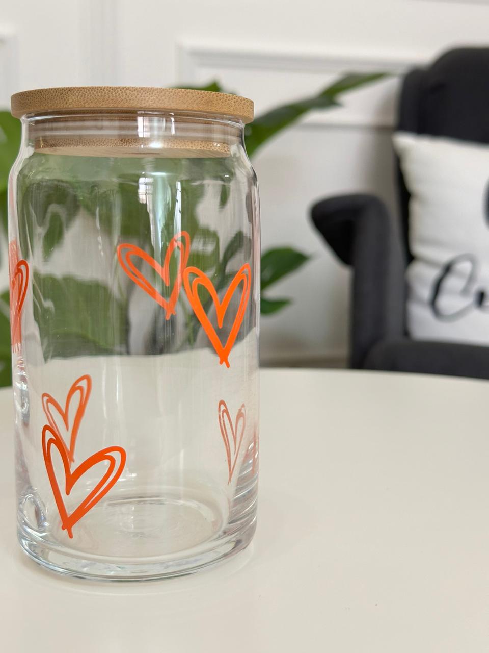Orange hearts cup 🧡