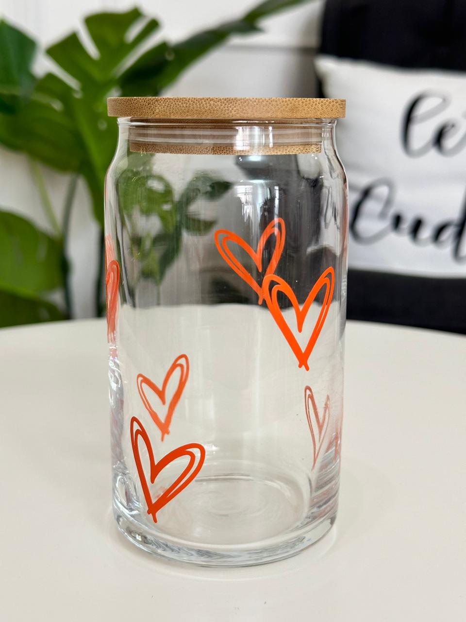 Orange hearts cup 🧡